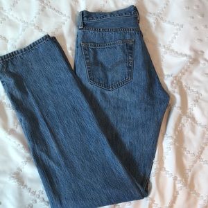 Vintage Levi’s 501 Button Fly High Waist Straight Leg Medium Wash Jeans 32X36